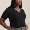 TORRID Studio Crepe V-Neck Puff Sleeve Top -Cheap Torrid Shop 40055547 00684 hi