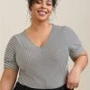 TORRID Studio Crepe V-Neck Puff Sleeve Top -Cheap Torrid Shop 40055547 05995 hi