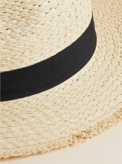 Null Frayed Edge Panama Hat -Cheap Torrid Shop 40070091 00177 av2