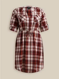 TORRID Mini Seer Sucker Zip-Front Shirt Dress 11 TORRID Mini Seer Sucker Zip-Front Shirt Dress -Cheap Torrid Shop 40070126 01954 flat