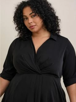 TORRID Midi Studio Crepe De Chine Collared Shirt Dress 8 TORRID Midi Studio Crepe De Chine Collared Shirt Dress -Cheap Torrid Shop 40070135 00133 av2