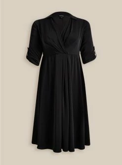 TORRID Midi Studio Crepe De Chine Collared Shirt Dress 9 TORRID Midi Studio Crepe De Chine Collared Shirt Dress -Cheap Torrid Shop 40070135 00133 flat