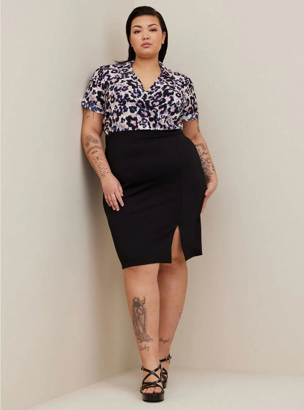 TORRID At The Knee Ponte Studio Crepe Bodycon Dress 4 TORRID At The Knee Ponte Studio Crepe Bodycon Dress - Image 2