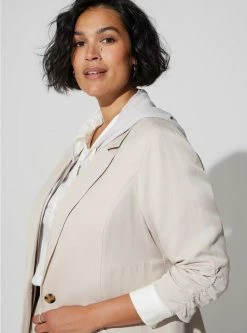 TORRID Studio Linen Blazer -Cheap Torrid Shop 40070683 06405 av3