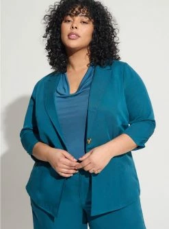 TORRID Studio Linen Blazer
