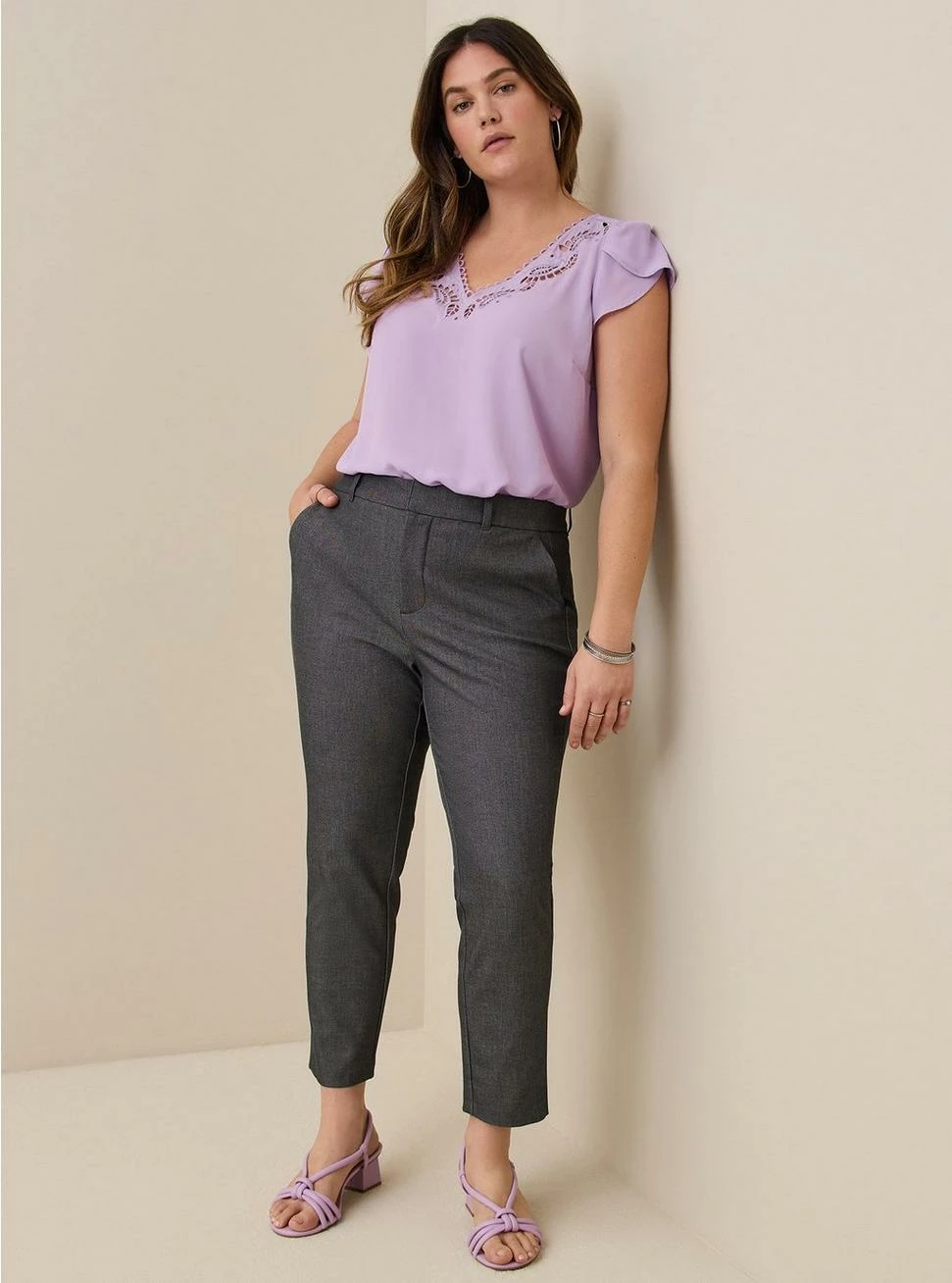 TORRID Georgette Embroidered V-Neck Tulip Short Sleeve 4 TORRID Georgette Embroidered V-Neck Tulip Short Sleeve - Image 2