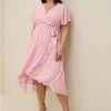 TORRID Midi Chiffon Flutter Sleeve Wrap Dress -Cheap Torrid Shop 40075387 10324 hi