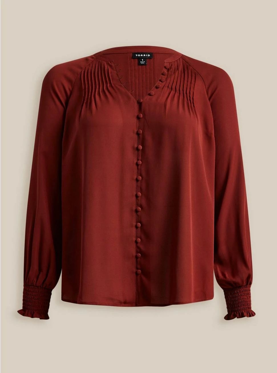 TORRID Georgette Smocked Blouson Sleeve Blouse 7 TORRID Georgette Smocked Blouson Sleeve Blouse - Image 5