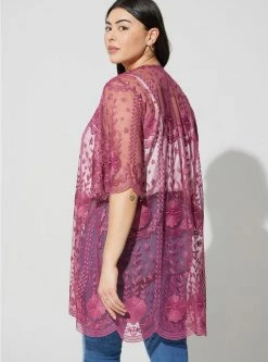 TORRID Mesh Crochet Lace Kimono -Cheap Torrid Shop 40080102 10409 av2