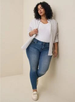 TORRID Girlfriend Signature Jersey V-Neck Tee -Cheap Torrid Shop 40085000 05590 av1