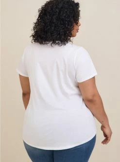 TORRID Girlfriend Signature Jersey V-Neck Tee -Cheap Torrid Shop 40085000 05590 av2