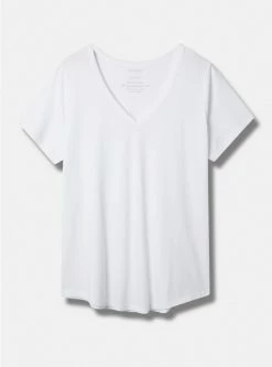 TORRID Girlfriend Signature Jersey V-Neck Tee -Cheap Torrid Shop 40085000 05590 flat