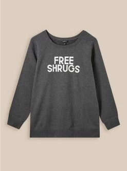 Null Free Shrugs Cozy Fleece Crew Neck Raglan Sweatshirt 11 Null Free Shrugs Cozy Fleece Crew Neck Raglan Sweatshirt -Cheap Torrid Shop 40085403 00113 flat
