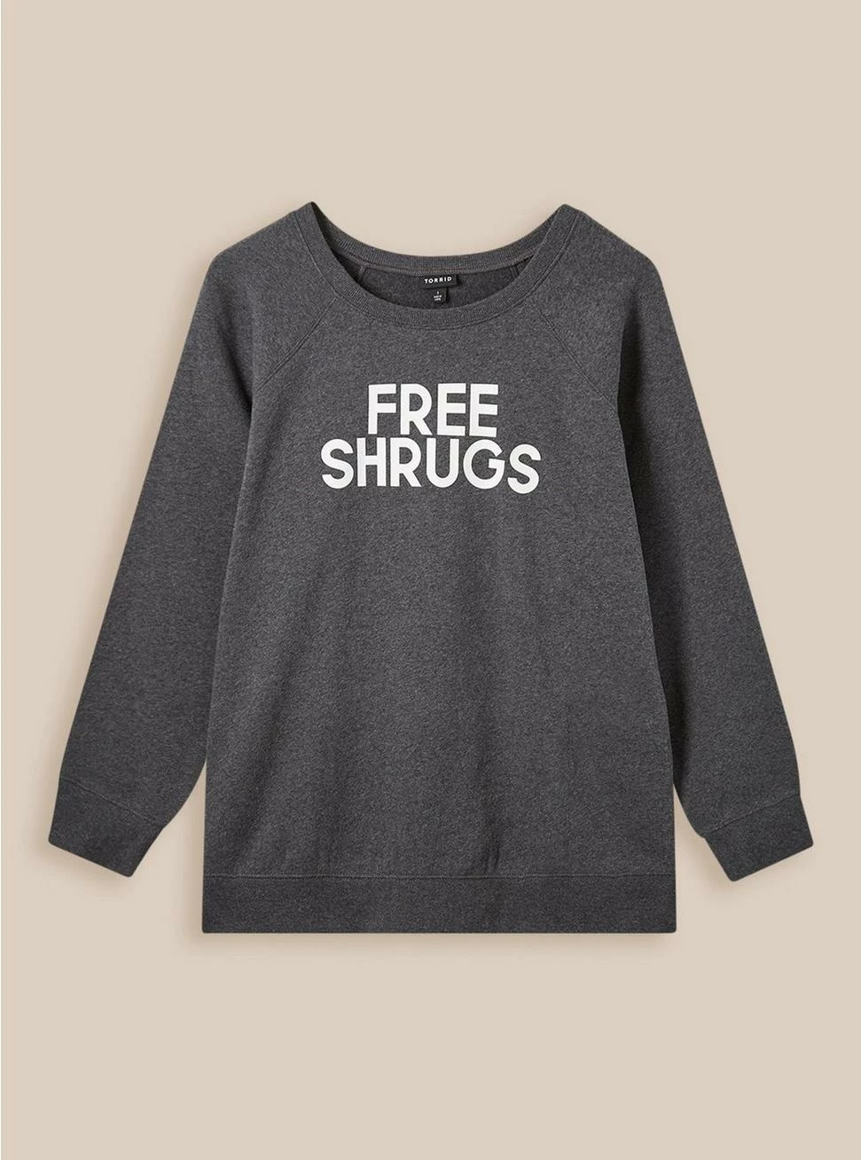 Null Free Shrugs Cozy Fleece Crew Neck Raglan Sweatshirt 3 Null Free Shrugs Cozy Fleece Crew Neck Raglan Sweatshirt