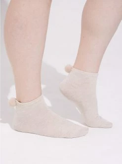 TORRID 5 Pk Pom Ankle Socks -Cheap Torrid Shop 40085575 00115 av2