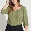 TORRID Gauze Keyhole Peasant Puff Sleeve Top -Cheap Torrid Shop 40085965 10321 hi