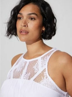 TORRID Super Soft Crew Neck Lace Yoke Swing Tank -Cheap Torrid Shop 40086362 05590 av2