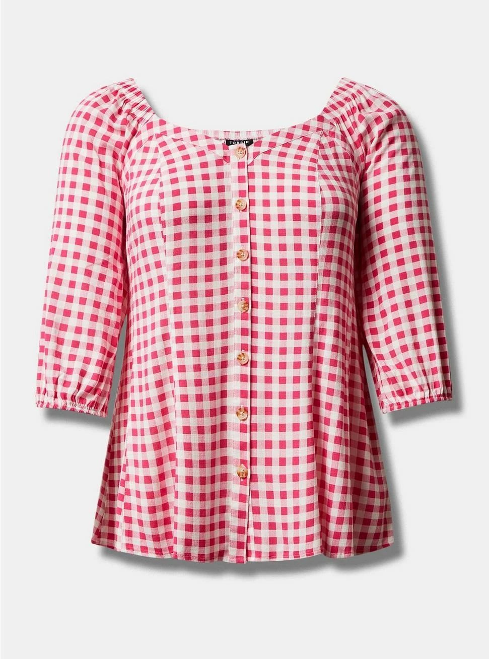 TORRID Fit & Flare Rayon Slub Button Up Long Sleeve 7 TORRID Fit & Flare Rayon Slub Button Up Long Sleeve - Image 5