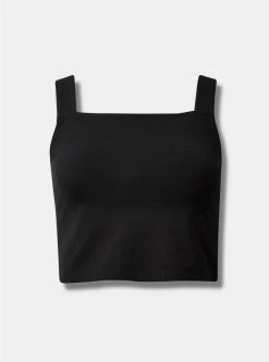 TORRID Foxy Square Neck Crop Tank -Cheap Torrid Shop 40086672 00684 flat