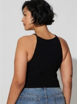 TORRID Everyday Rib High Neck Crop Tank -Cheap Torrid Shop 40100010 00684 av2