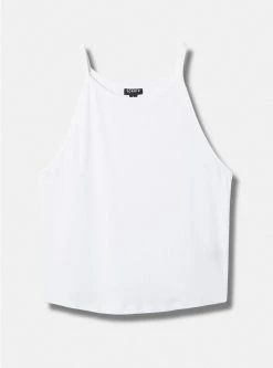TORRID Everyday Rib High Neck Crop Tank -Cheap Torrid Shop 40100010 05590 flat