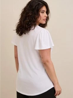 TORRID Girlfriend Signature Jersey V-Neck Flutter Sleeve Tee 8 TORRID Girlfriend Signature Jersey V-Neck Flutter Sleeve Tee -Cheap Torrid Shop 40100020 05590 av2