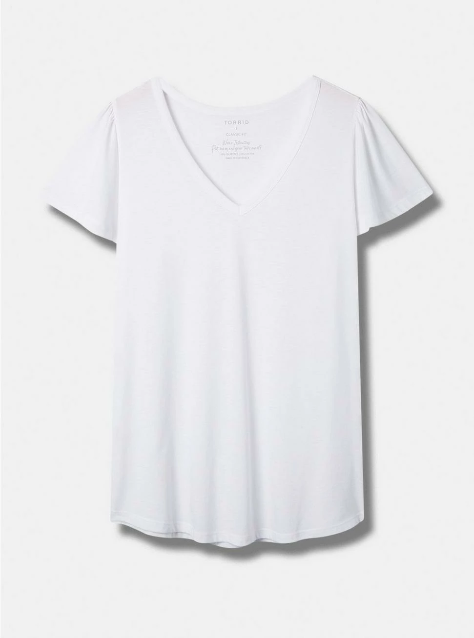 TORRID Girlfriend Signature Jersey V-Neck Flutter Sleeve Tee 6 TORRID Girlfriend Signature Jersey V-Neck Flutter Sleeve Tee - Image 4