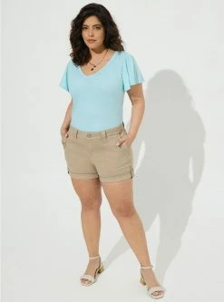 TORRID Girlfriend Signature Jersey V-Neck Flutter Sleeve Tee 7 TORRID Girlfriend Signature Jersey V-Neck Flutter Sleeve Tee -Cheap Torrid Shop 40100020 06499 av1