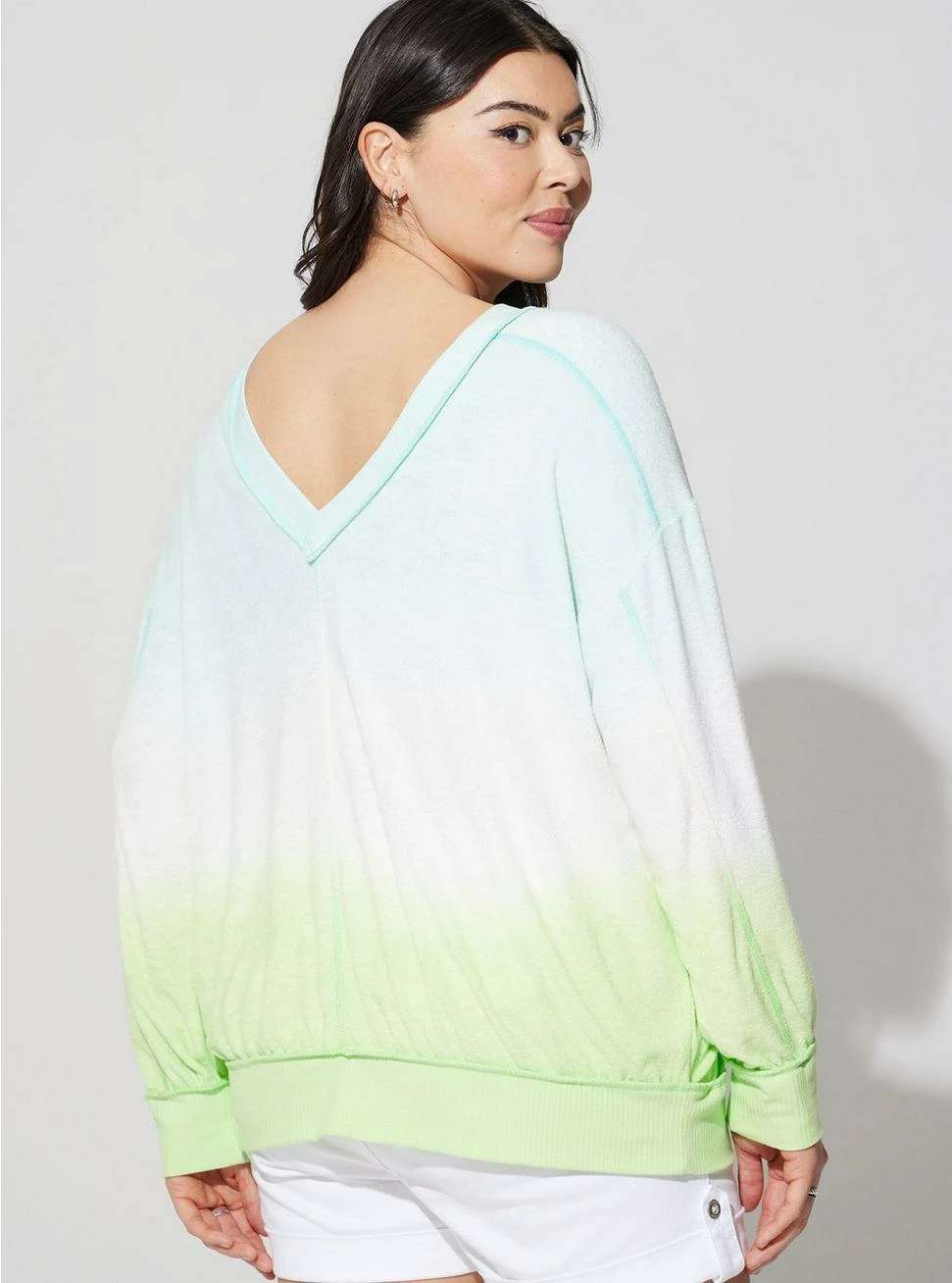 TORRID Reverse Terry Drop Shoulder Sweatshirt 5 TORRID Reverse Terry Drop Shoulder Sweatshirt - Image 3