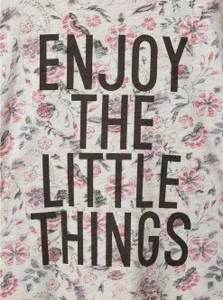 Null Enjoy The Little Things Relaxed Fit Cotton Crew Neck Tee -Cheap Torrid Shop 40101009 00117 av3
