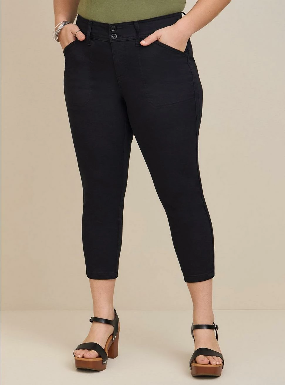 TORRID Crop Aviator Skinny Stretch Twill Mid-Rise Pant 4 TORRID Crop Aviator Skinny Stretch Twill Mid-Rise Pant - Image 2