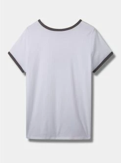 Null Floral Classic Fit Crew Neck Ringer Tee 8 Null Floral Classic Fit Crew Neck Ringer Tee -Cheap Torrid Shop 40105646 05590 av2