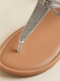 TORRID Elastic Band With Bow Detail Sandal (WW) 9 TORRID Elastic Band With Bow Detail Sandal (WW) -Cheap Torrid Shop 40106019 00009 av3