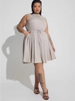 TORRID Mini Stretch Challis Hi-Low Dress