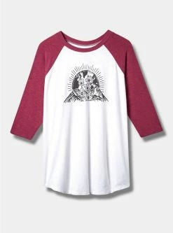 Null Torrid Strong Be Kind Super Soft Slub Crew Neck Elbow Sleeve Raglan Tee