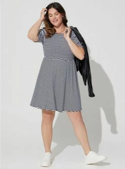 TORRID Mini Jersey Twist Back Skater Dress