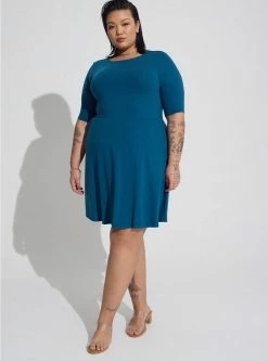 TORRID Mini Jersey Twist Back Skater Dress