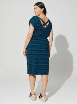 TORRID Midi Jersey Cross Back Slit Dress -Cheap Torrid Shop 40110547 08578 av2