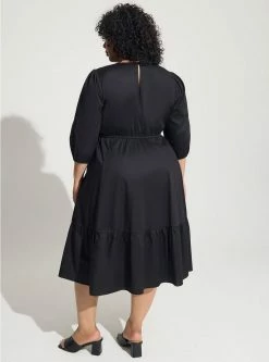 TORRID Midi Poplin Tiered Dress 7 TORRID Midi Poplin Tiered Dress -Cheap Torrid Shop 40110749 00684 av1