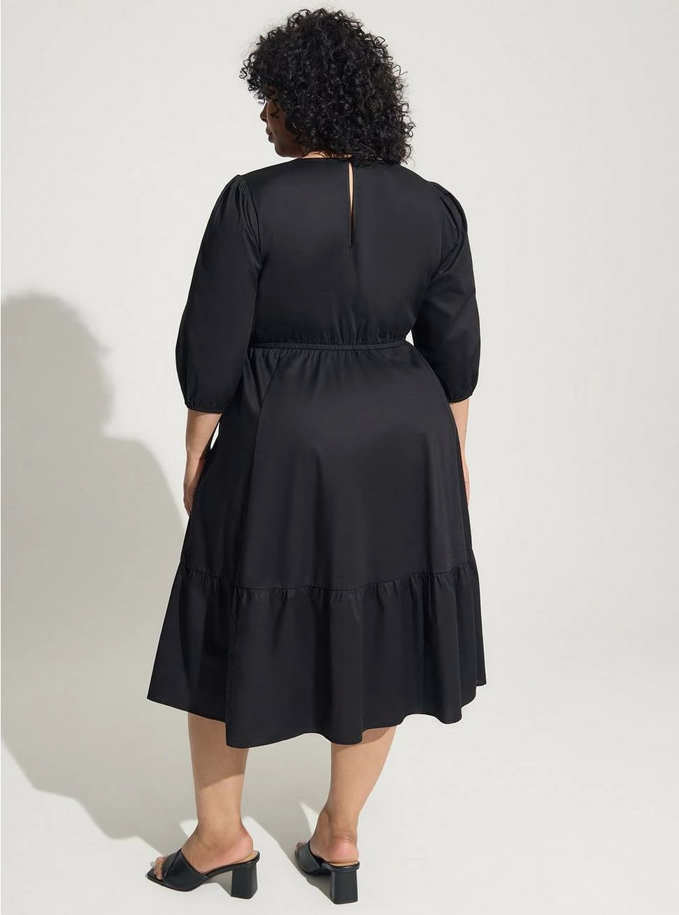 TORRID Midi Poplin Tiered Dress 4 TORRID Midi Poplin Tiered Dress - Image 2