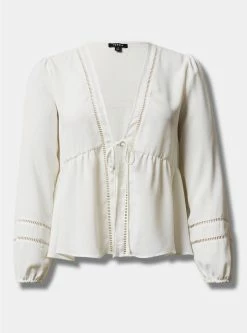 TORRID Textured Woven Trim Inset Kimono 11 TORRID Textured Woven Trim Inset Kimono -Cheap Torrid Shop 40110865 06452 flat