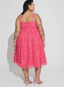 TORRID Midi Crochet Lace Sweetheart Dress -Cheap Torrid Shop 40120151 10410 av1