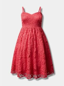 TORRID Midi Crochet Lace Sweetheart Dress -Cheap Torrid Shop 40120151 10410 flat
