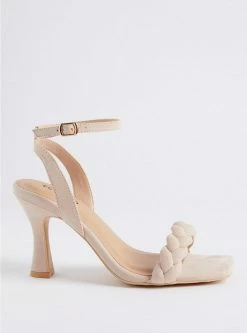 TORRID Braided Mid Heel Sandal (WW) -Cheap Torrid Shop 40125046 00119 av2