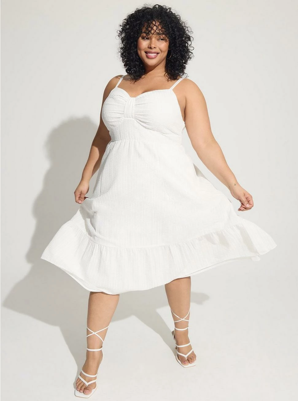 TORRID Midi Poplin Tiered Dress 3 TORRID Midi Poplin Tiered Dress
