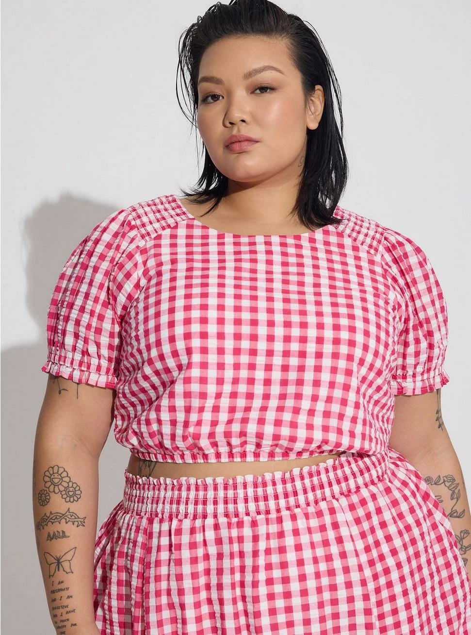 TORRID Midi Seer Sucker Smocked Skirt Set 4 TORRID Midi Seer Sucker Smocked Skirt Set - Image 2