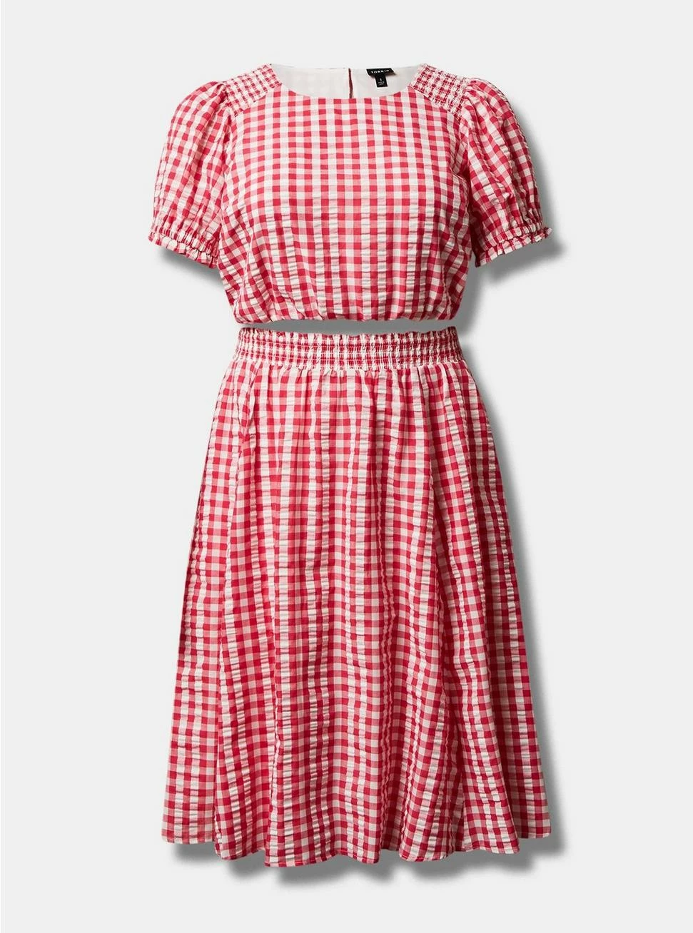 TORRID Midi Seer Sucker Smocked Skirt Set 6 TORRID Midi Seer Sucker Smocked Skirt Set - Image 4