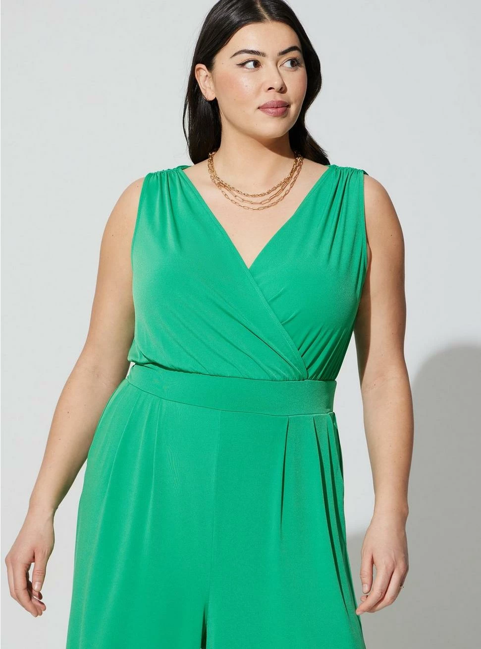 TORRID Studio Knit Surplice Tie Back Jumpsuit 4 TORRID Studio Knit Surplice Tie Back Jumpsuit - Image 2