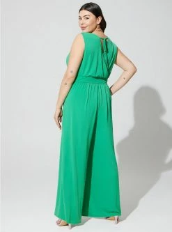 TORRID Studio Knit Surplice Tie Back Jumpsuit 9 TORRID Studio Knit Surplice Tie Back Jumpsuit -Cheap Torrid Shop 40125278 01353 av2