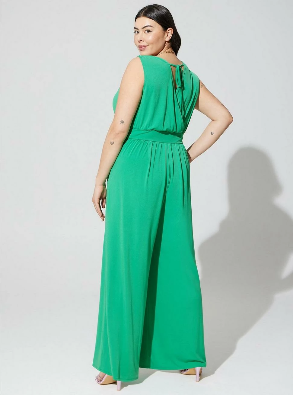 TORRID Studio Knit Surplice Tie Back Jumpsuit 5 TORRID Studio Knit Surplice Tie Back Jumpsuit - Image 3